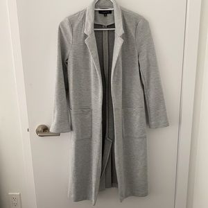 2/$30 Grey cozy soft cotton blend long blazer